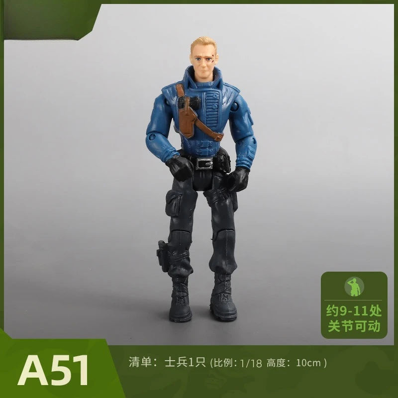 10cm Army Men Soldier With Movable Joints Action Figures Playset Military Terrorist SWAT Team Toys For Kid Boy Gifts