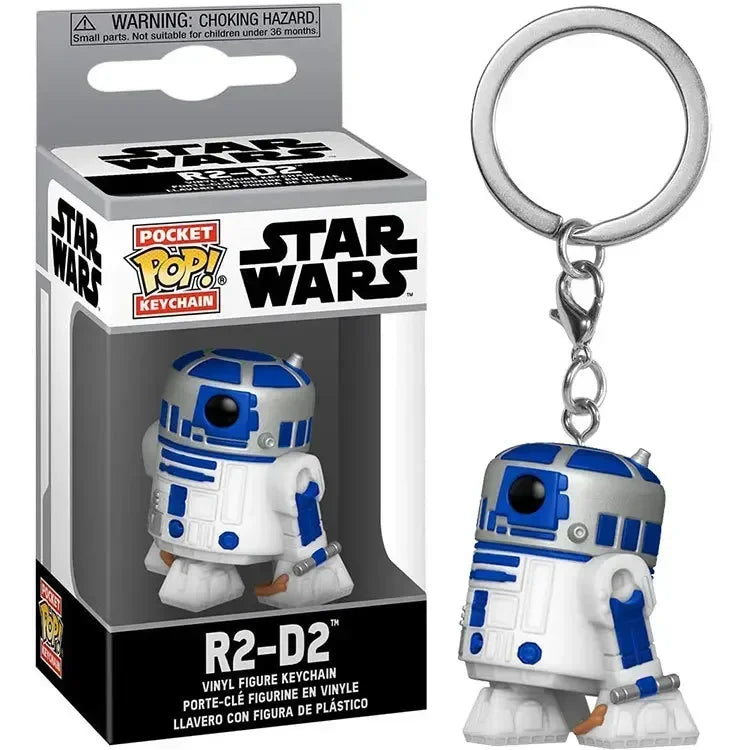 FUNKO Pop Star Wars Luke Skywalker Hera Sindula Asocapotan Laya IG-11 Chewbacca R2-D2 Darth Vader Assault Team Pocket Keychain