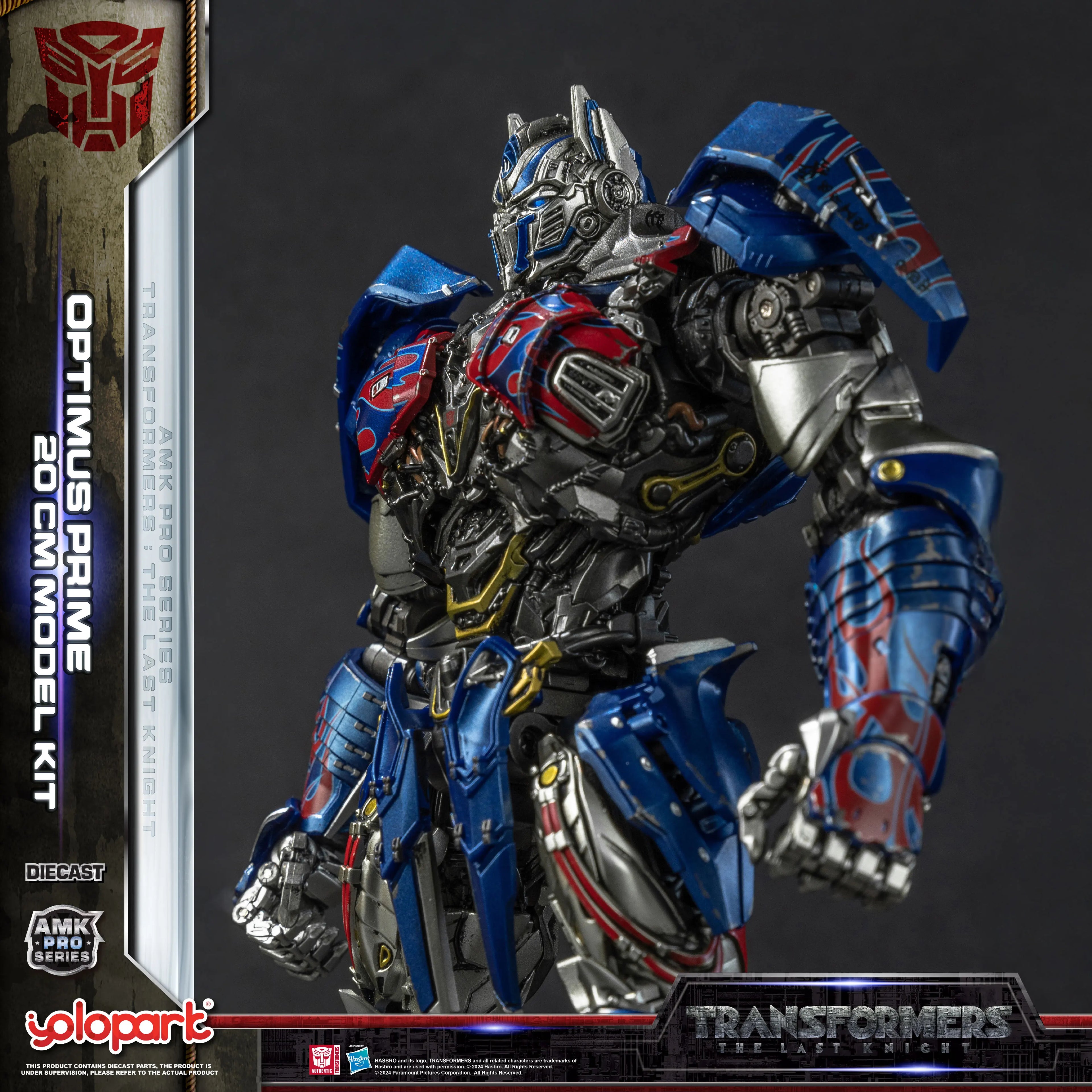 YOLOPARK Transformers Model: The Last Knight AMK PRO Series 20cm Optimus Prime Model Kit Action Figures Toy For Boy Men
