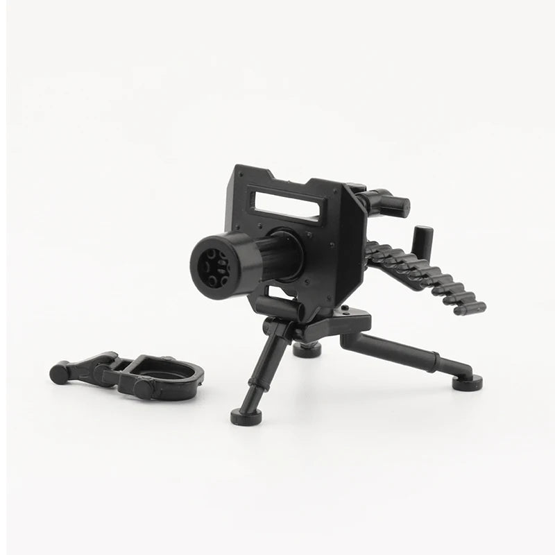 25/50/100Pcs Soldier Police Gangster WW2 Army Military Weapons SWAT Machine Gun Mortar Building Blocks Figure Model Brick Toy