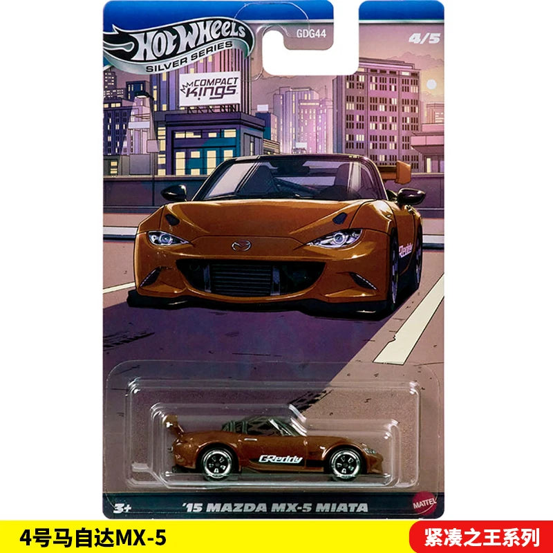 Genuine Hot Wheels Gdg44 Silver Label Compact Kings Serise Fiesta Miata Sentra 1/64 Scale Die-Cast Model Cars Gifts Surprise Car