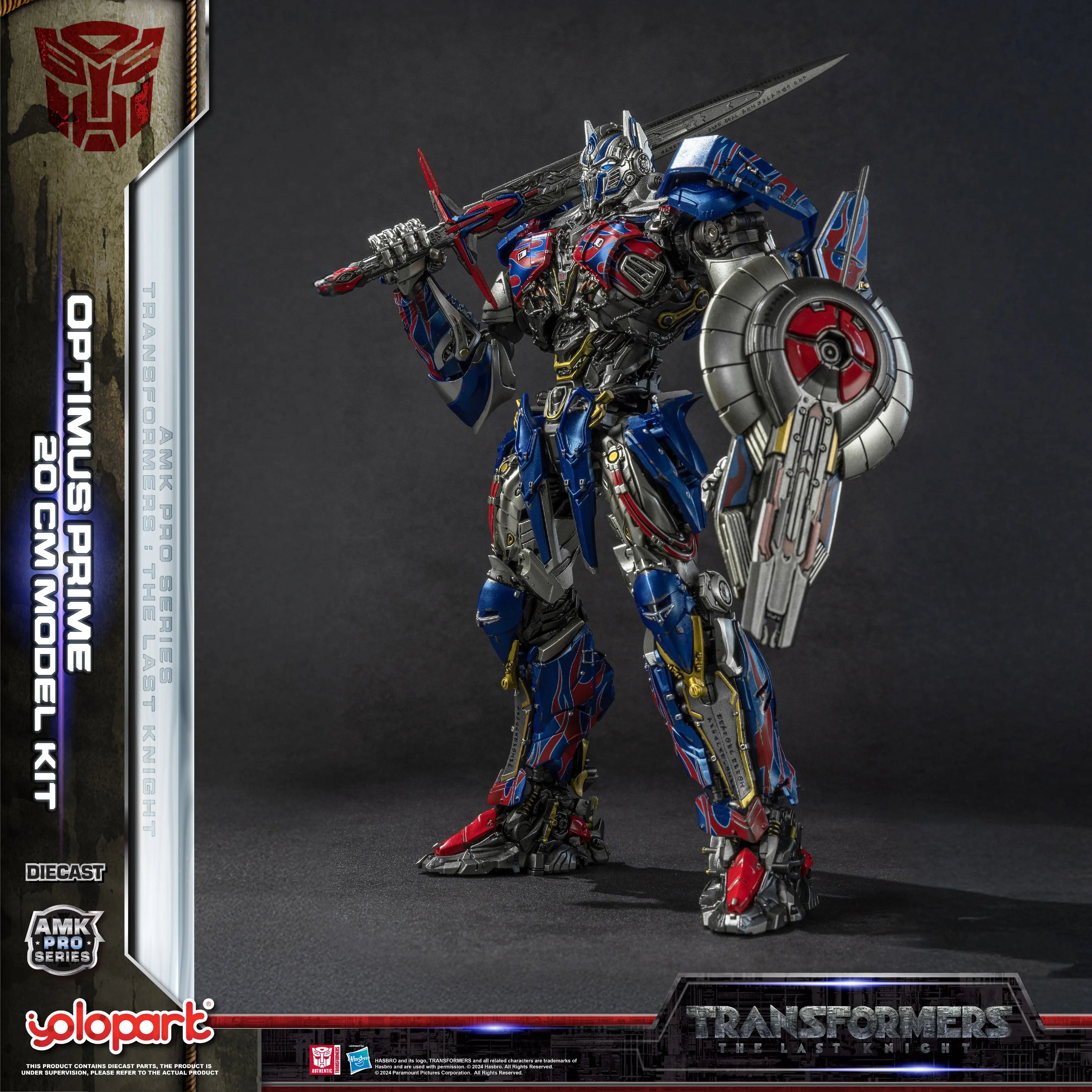 YOLOPARK Transformers Model: The Last Knight AMK PRO Series 20cm Optimus Prime Model Kit Action Figures Toy For Boy Men