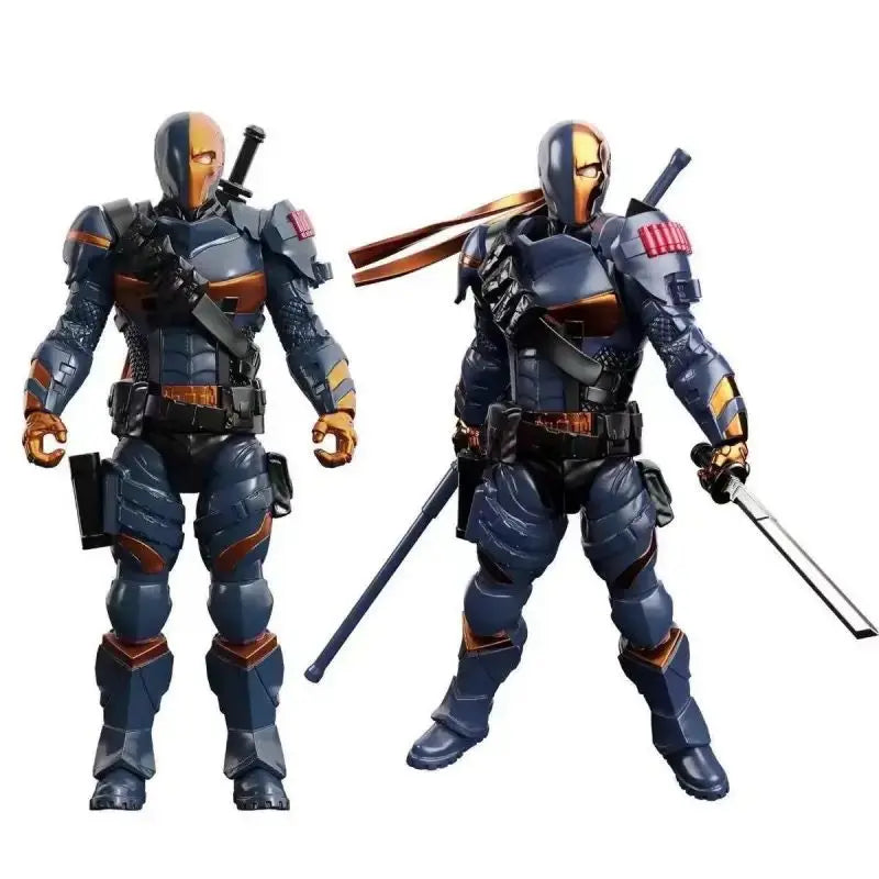 Batman Figure F5 Roundd Culture Batman Series Model Doll Arkham Knight Deathstroke Red Hood Desktop Model Toy Doll Festival Gift
