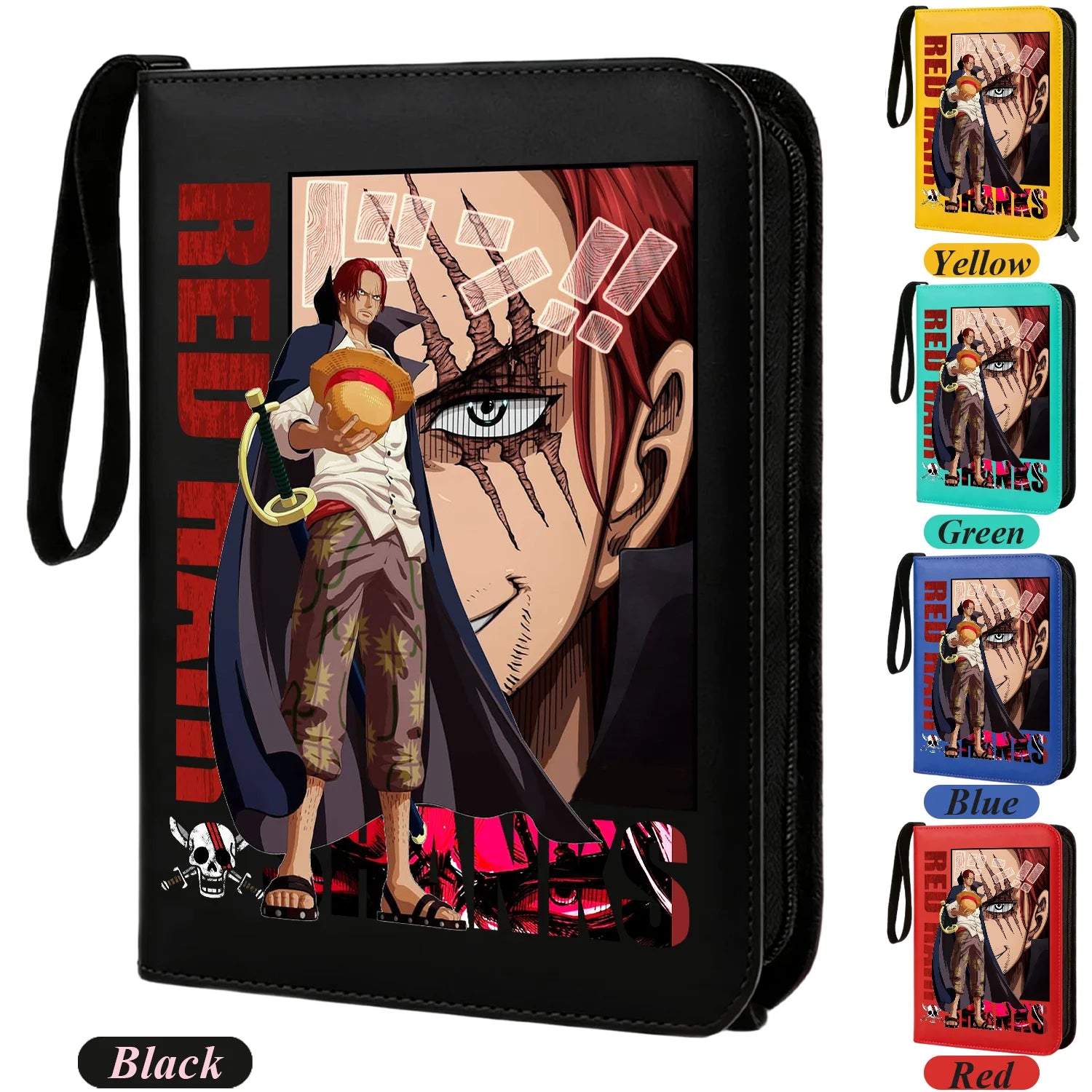 ONE PIECE Card Album Anime Collectible Book Binder 4 Card Slot Collectible Game Cards Binder Holder Zipper Gifts Toys