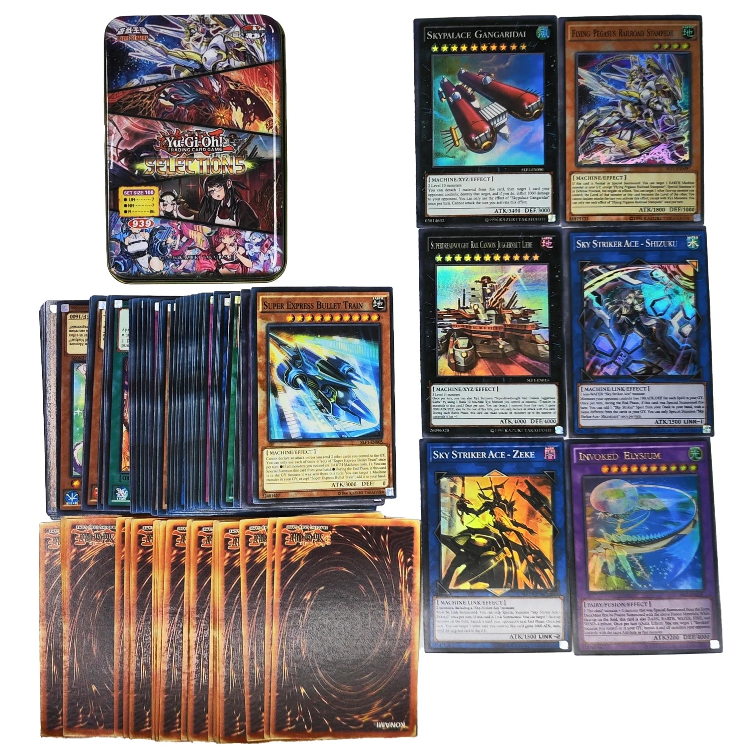 Yu Gi Oh Cards KAIBA PACK 3 Card Deck English TCG Holographic Golden White Dragon Duel Game Collection Card with Tin Box