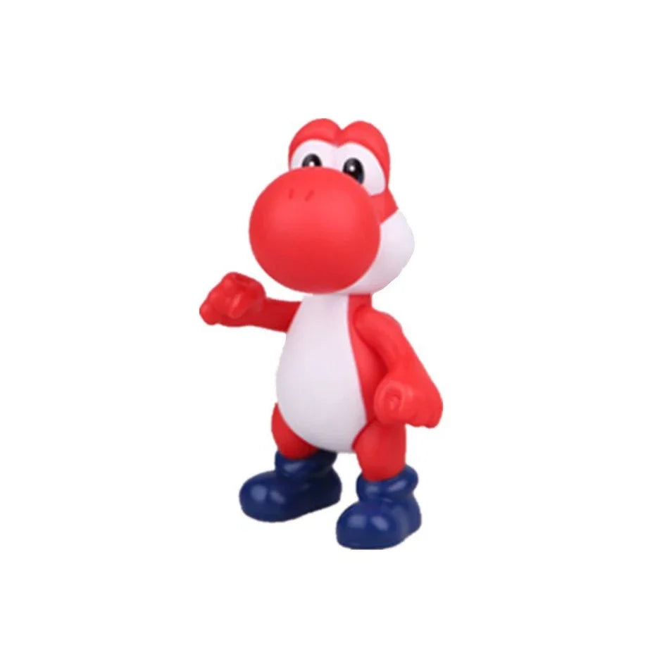 Super Mario Bros Cartoon Dolls Model Birthday Gift Anime Figures Luigi Yoshi Mario Creative Collectible Model Toys