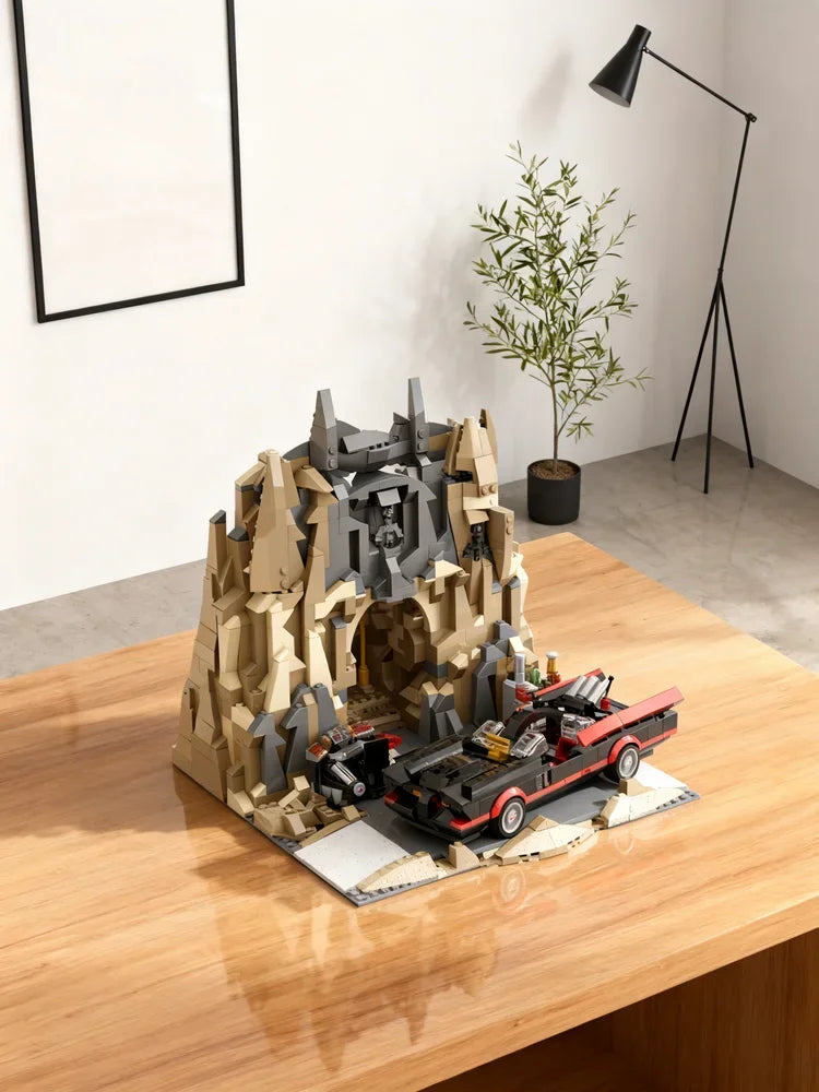 1105PCS Hero Movie MOC Modular Batcave Classic Batmobile Model DIY Creative Display Assembly Building Blocks Birthday Gift