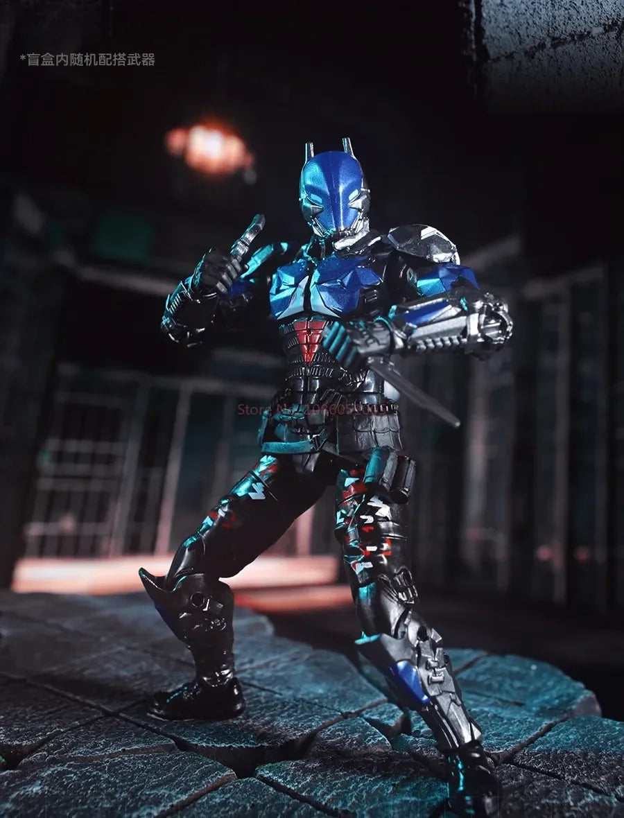 F5 ROUNDD CULTURE Batman: Arkham Knight Deathstroke Red Hood Anime Figure Blind Box Assemble Movable Model Toys Collection Gifts