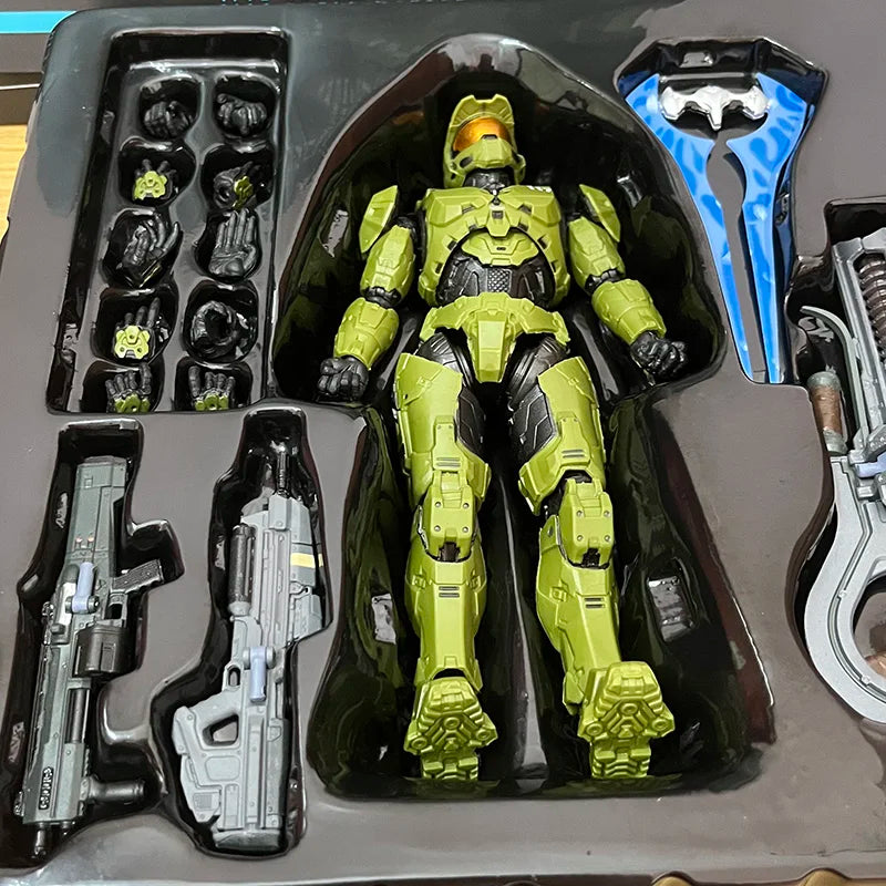 18cm Halo Master Chief Anime Figure  Mjolnir Mark Vi Gen 3 Figurine 1/12 Statue Model Doll Desk Collectible Decora Toys Gifts