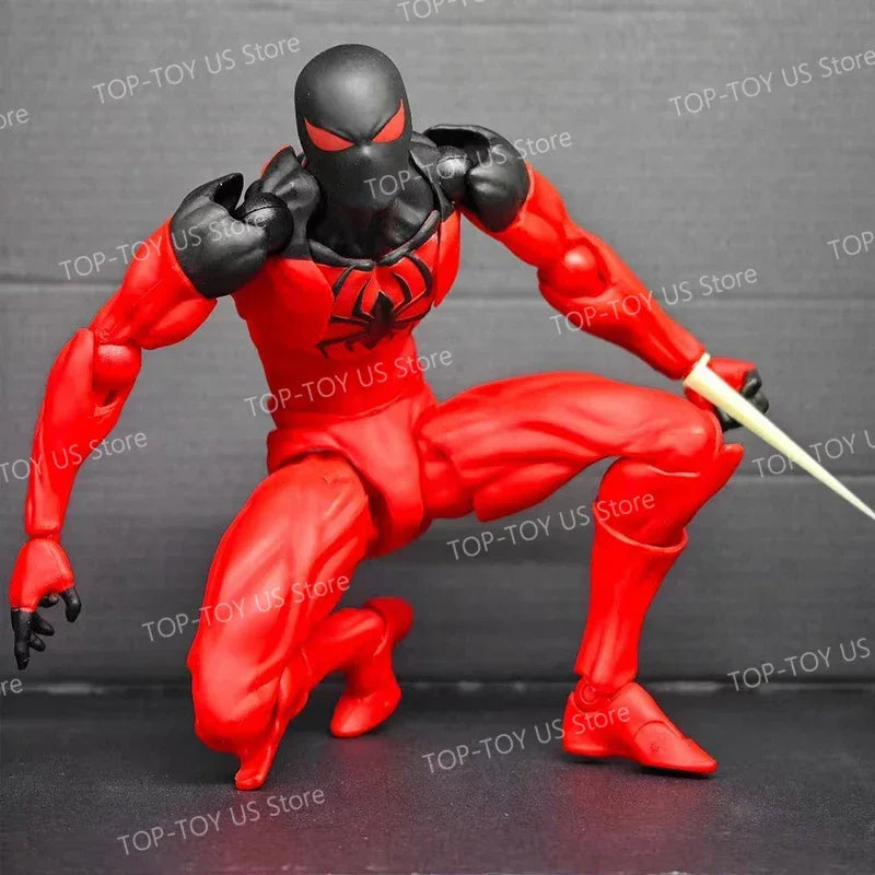 Mess Toys Spider-Man Symbiote Suit & Scarlet Spider Anime Action Figures - Collectible Gift Set