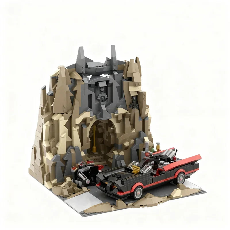 1105PCS Hero Movie MOC Modular Batcave Classic Batmobile Model DIY Creative Display Assembly Building Blocks Birthday Gift