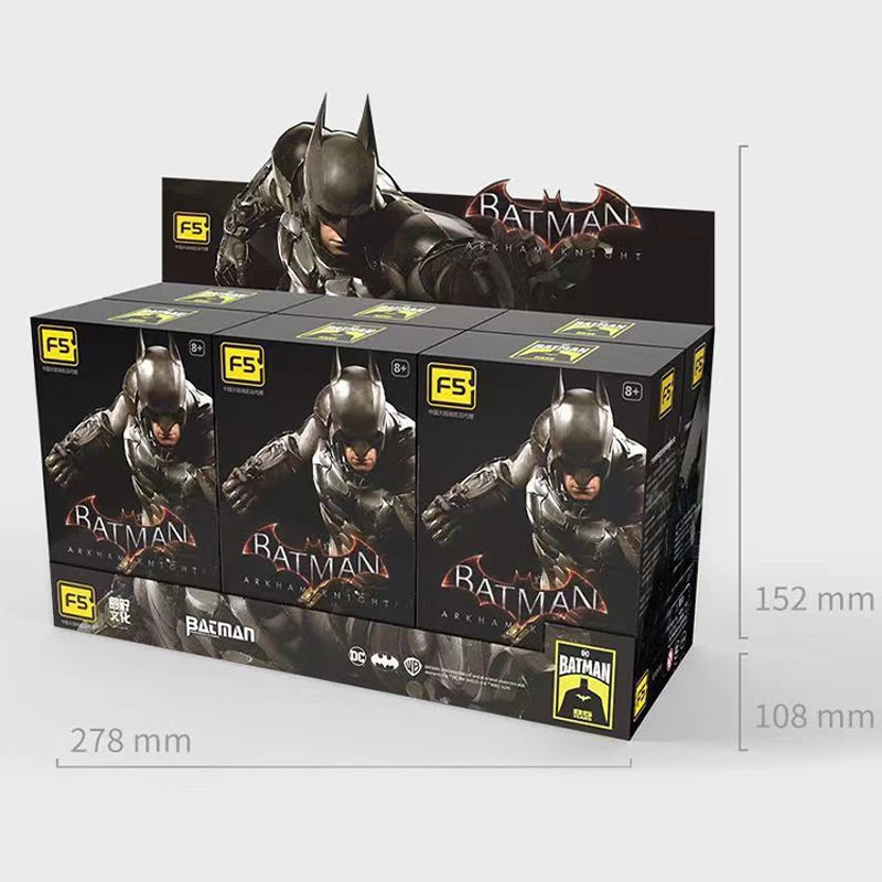 F5 ROUNDD CULTURE Batman: Arkham Knight Deathstroke Red Hood Anime Figure Blind Box Assemble Movable Model Toys Collection Gifts