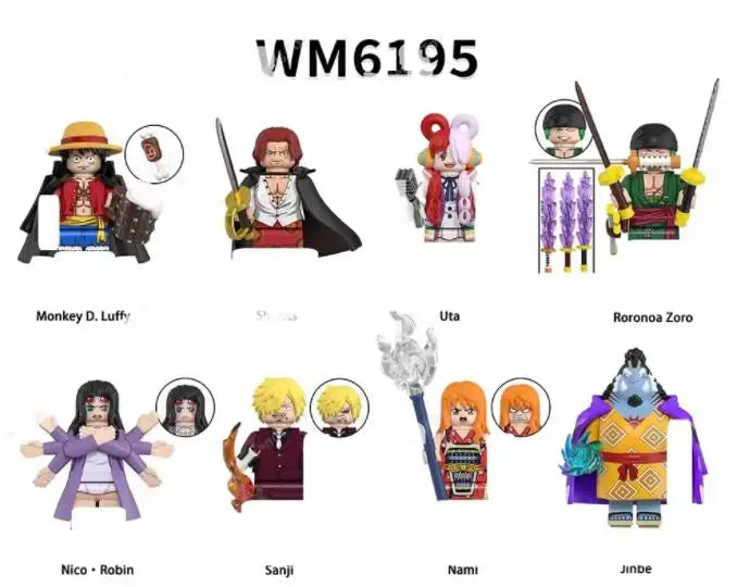 One Piece OP Luffy Sanji Zoro Nami Ace Monkey·D·Garp Anime Mini Man Figure