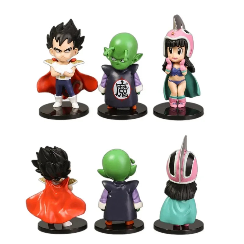 Anime Dragon Ball Son Goku Vegeta Kuririn Tien Shinhan Piccolo PVC Action Figure Set Statue Collection Model Kids Toys Doll Gift