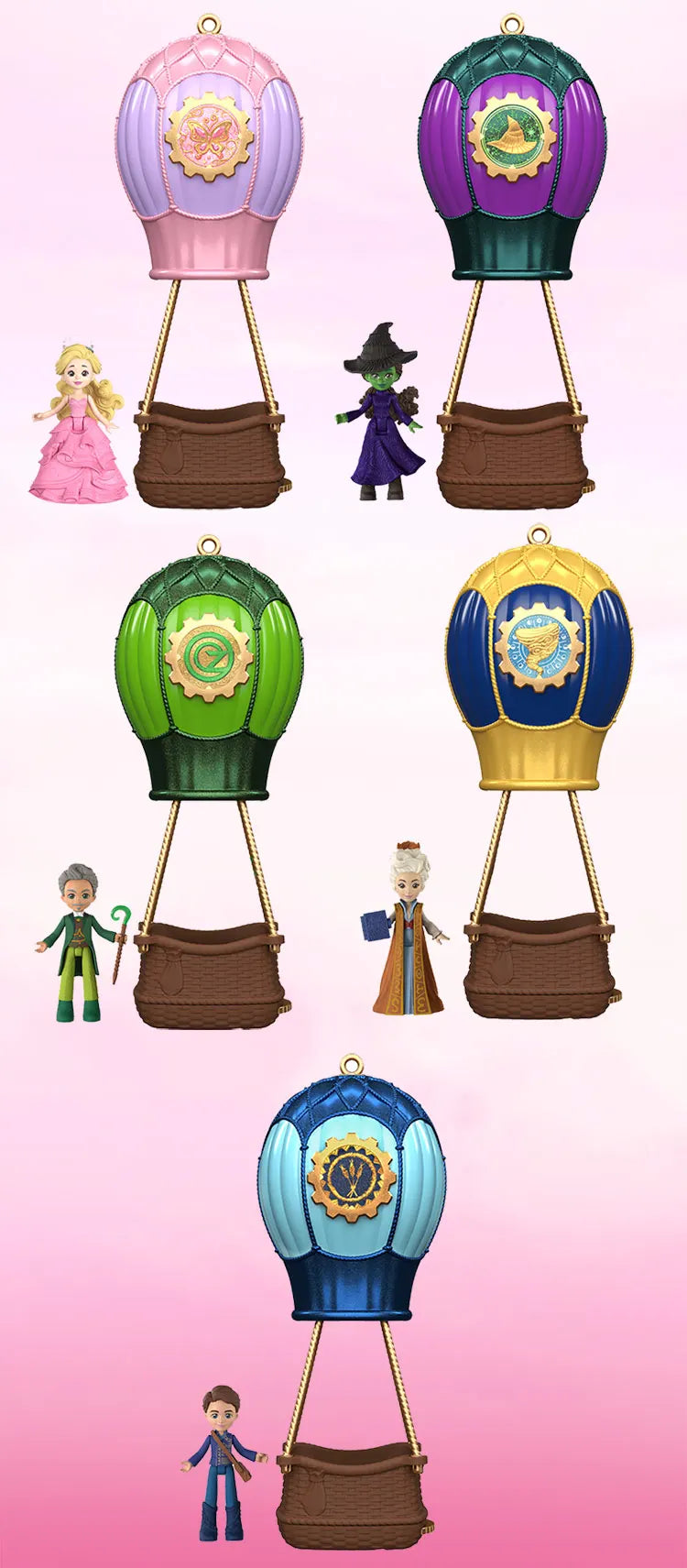 New Barbie Wicked Movie Surroundings Elphaba Glinda Surprise Ball Mini Bubble Spinning Small Doll Series Blind Box Toy Gift
