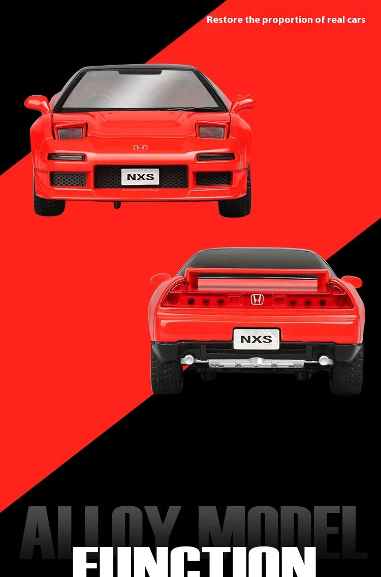 1:32 Honda Acura NSX NA1 Supercar Racing Sports Couple Alloy Metal Diecast Model Car Sound & Light Collection Simulation Gifts