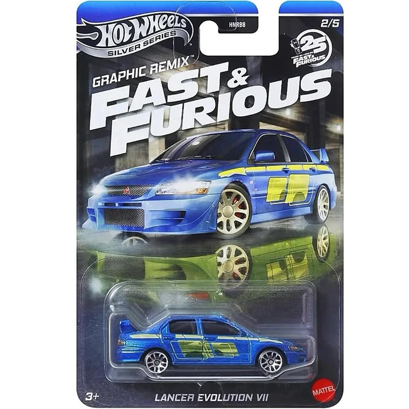 Mattel Hot Wheels Silver Series Fast & Furious 25th Themed Assorted 1/64 Die-Cast Cars - 2025 New Toy Vehicle Model