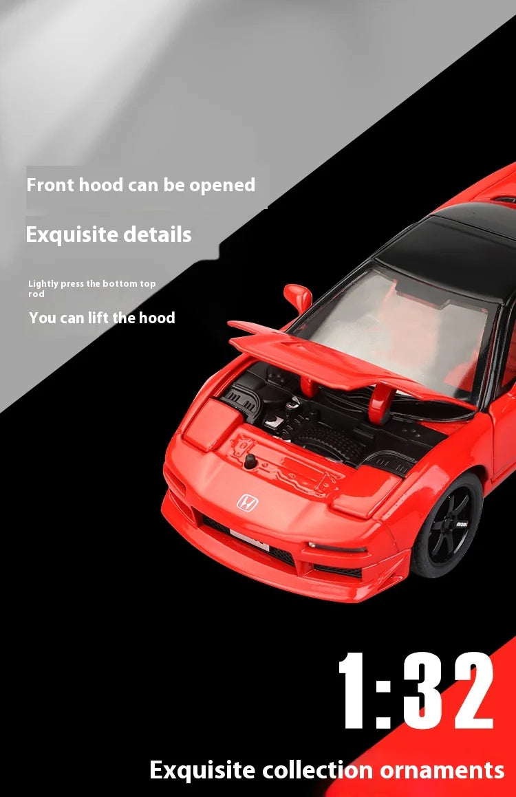 1:32 Honda Acura NSX NA1 Supercar Racing Sports Couple Alloy Metal Diecast Model Car Sound & Light Collection Simulation Gifts
