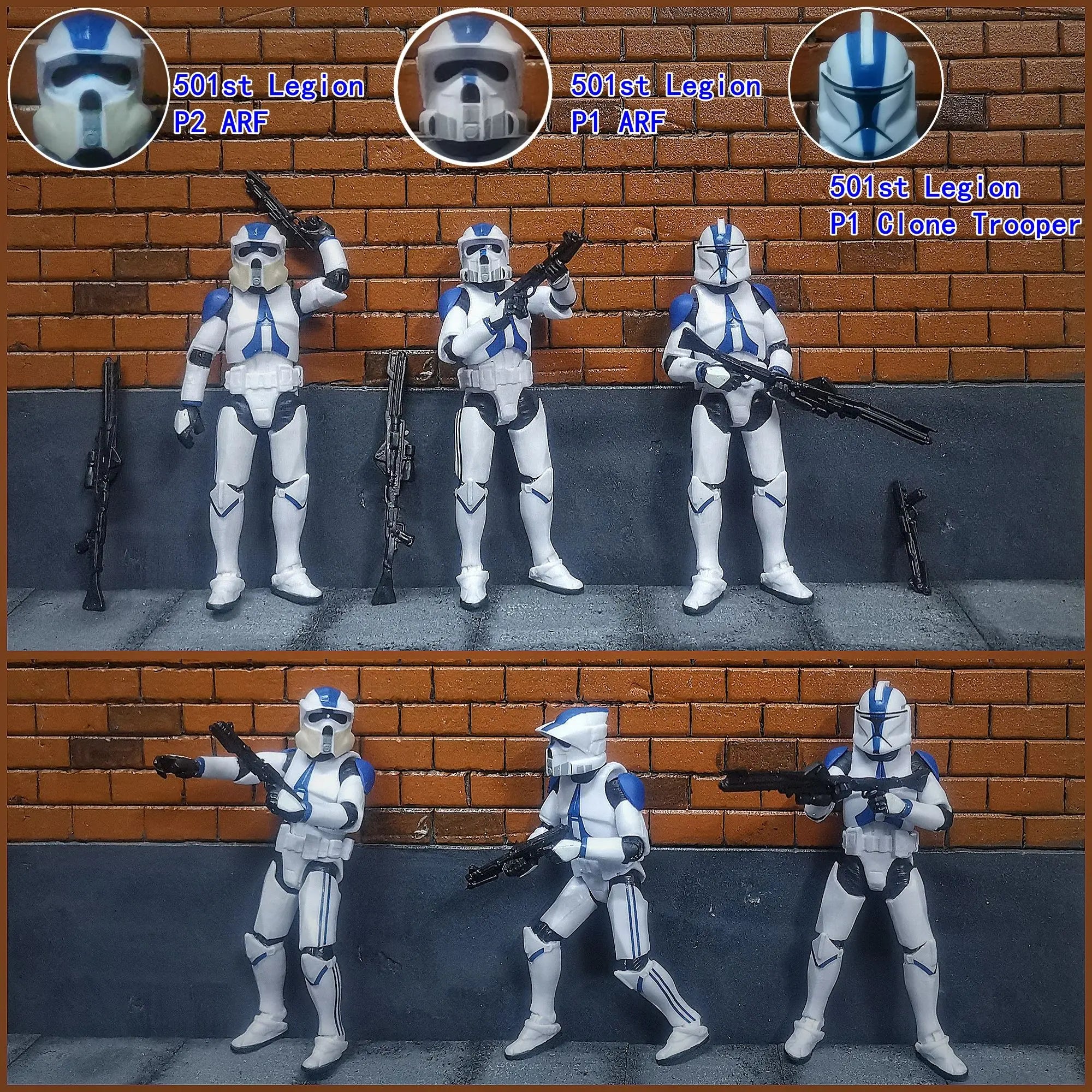 Star Wars 3.75 Inch Trooper 1/18 501st Legion Action Figure Hardcase REX Anakin Dogma Tup Toys Model Loose