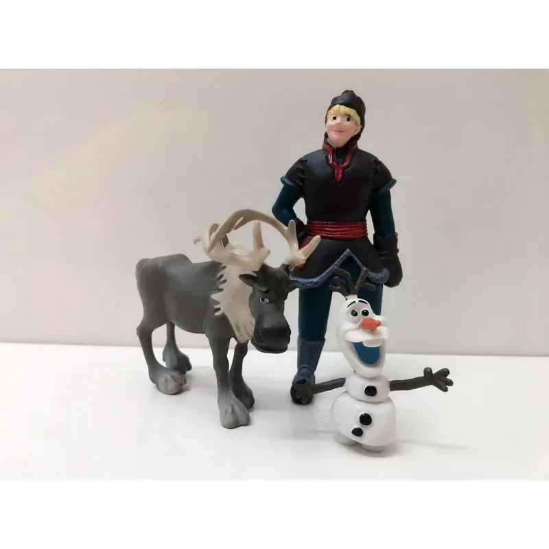 pop Disney 10cm Disney Frozen Queen Princess Elsa Anna Figure Model Toys Cake Gifts Home Decor Birthday Party 5PCS