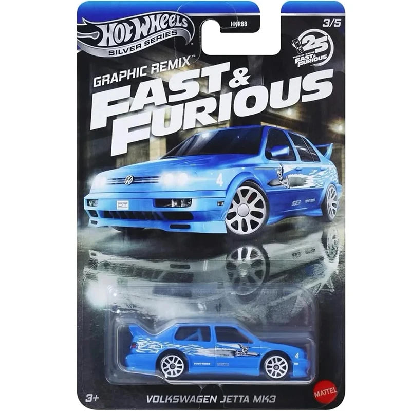 Mattel Hot Wheels Silver Series Fast & Furious 25th Themed Assorted 1/64 Die-Cast Cars - 2025 New Toy Vehicle Model