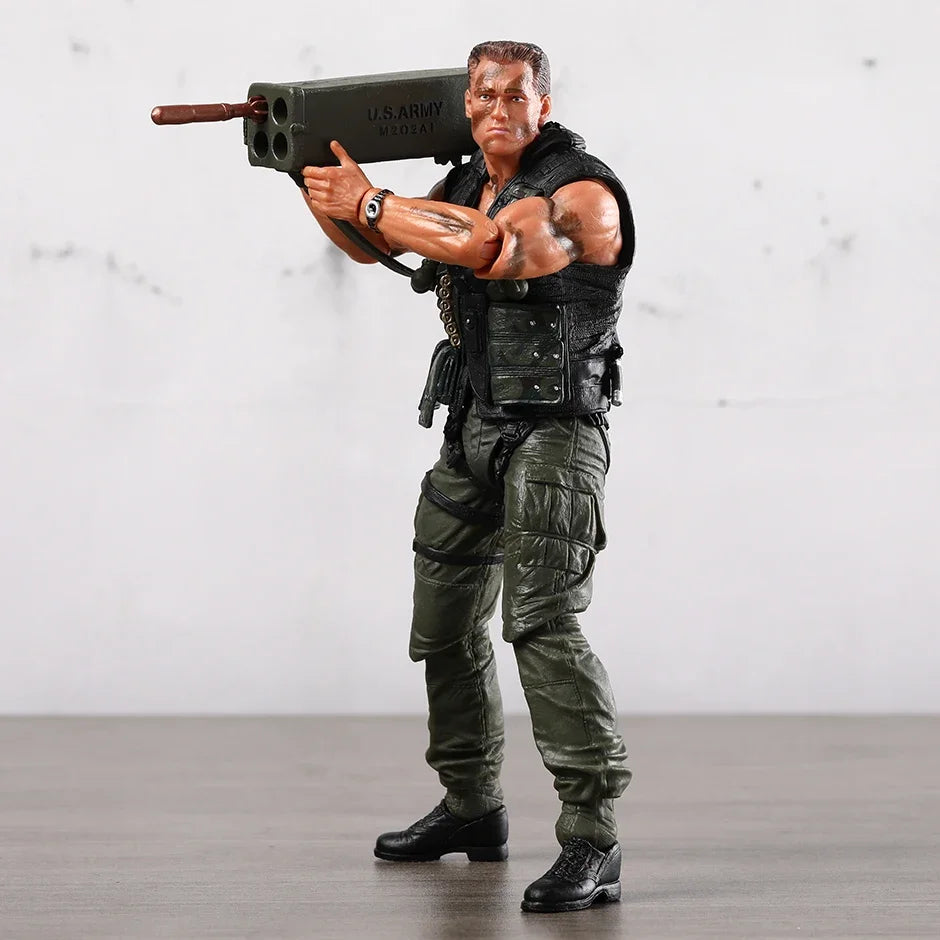 NECA Arnold Schwarzenegger Commando Matrix 30th Anniversary Action Figure Figurine Collectible Model Doll Toy