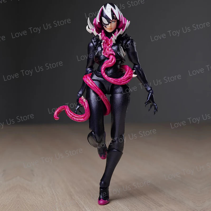 Venom Gwen Action Figures Anime Figurine Kaiyodo Amazing Yamaguchi Revoltech Statue Ko Model Gk Collection Kid Toy Gift