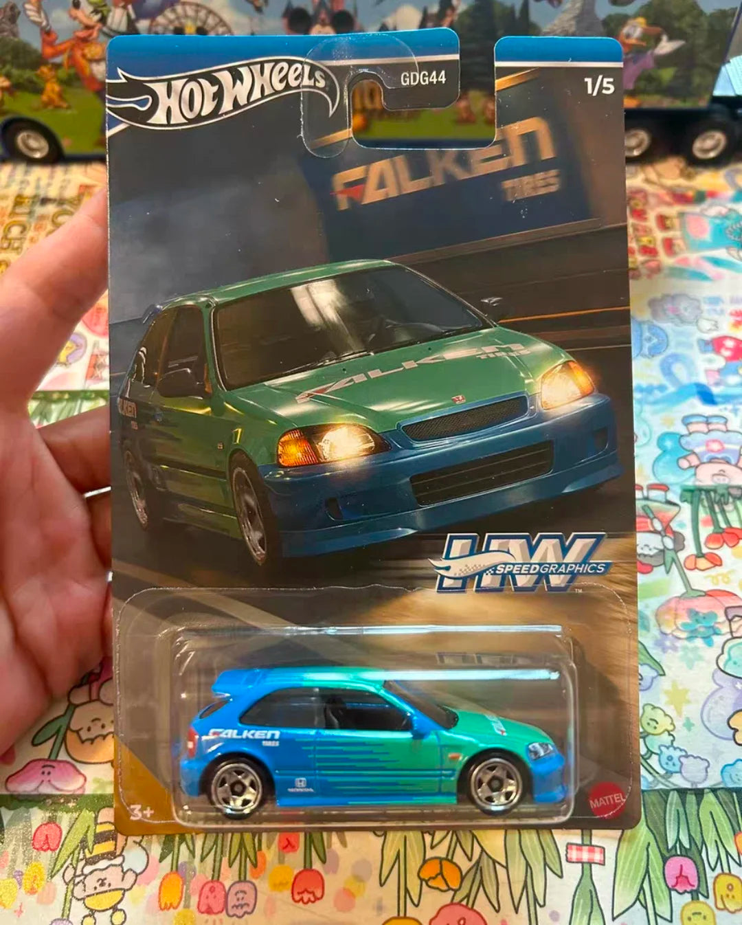 Original Hot Wheels Semi Premium Speed Graphics Series 99 Honda Civic Type R (Ek9) Model Cars Toys Boys Birthday Gifts