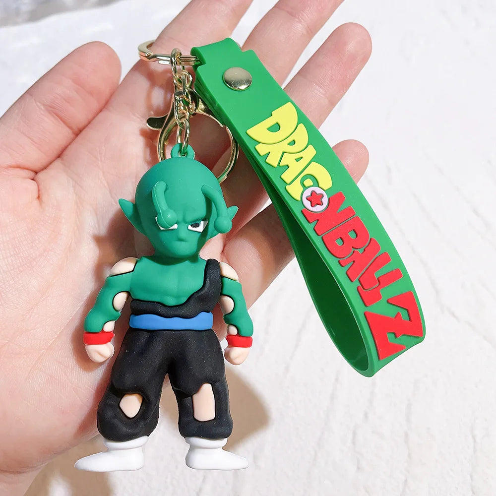 Anime Dragon Ball Keychain Fashion Jewelry Son Goku Vegeta Piccolo Action Figures Key Ring for Men Women Bags