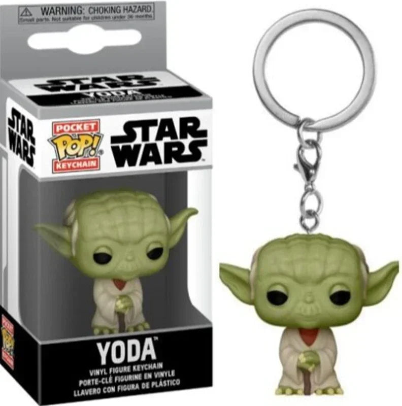 FUNKO Pop Star Wars Luke Skywalker Hera Sindula Asocapotan Laya IG-11 Chewbacca R2-D2 Darth Vader Assault Team Pocket Keychain