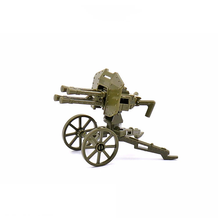 25/50/100Pcs Soldier Police Gangster WW2 Army Military Weapons SWAT Machine Gun Mortar Building Blocks Figure Model Brick Toy