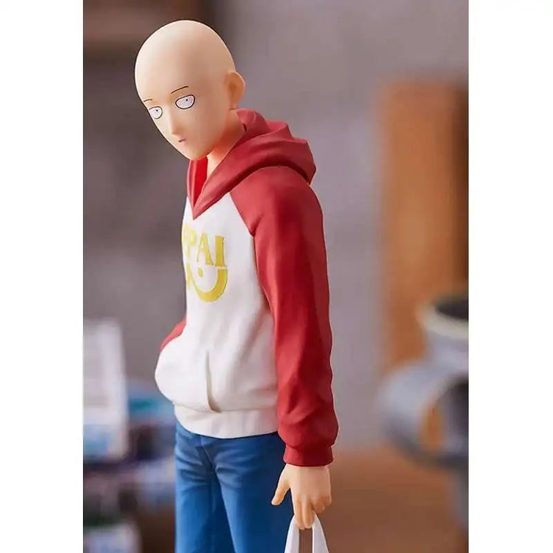 18cm One Punch Man Anime Figure One Punch Man Saitama OPPAI Action  Figure Hoodie Collection Model Doll Toys