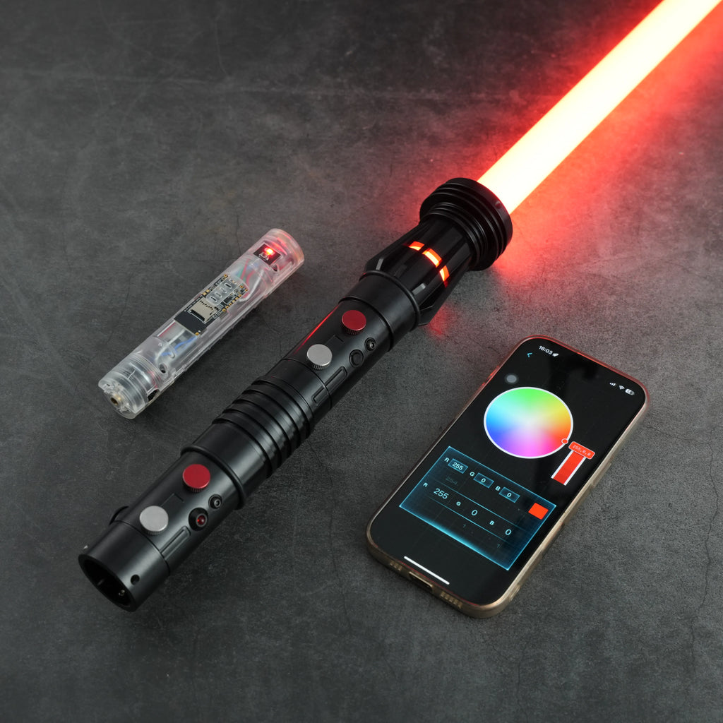 Darth Maul Lightsaber for Dueling with Infinite Color Changing App Control Motion Control Variety Sound Fonts