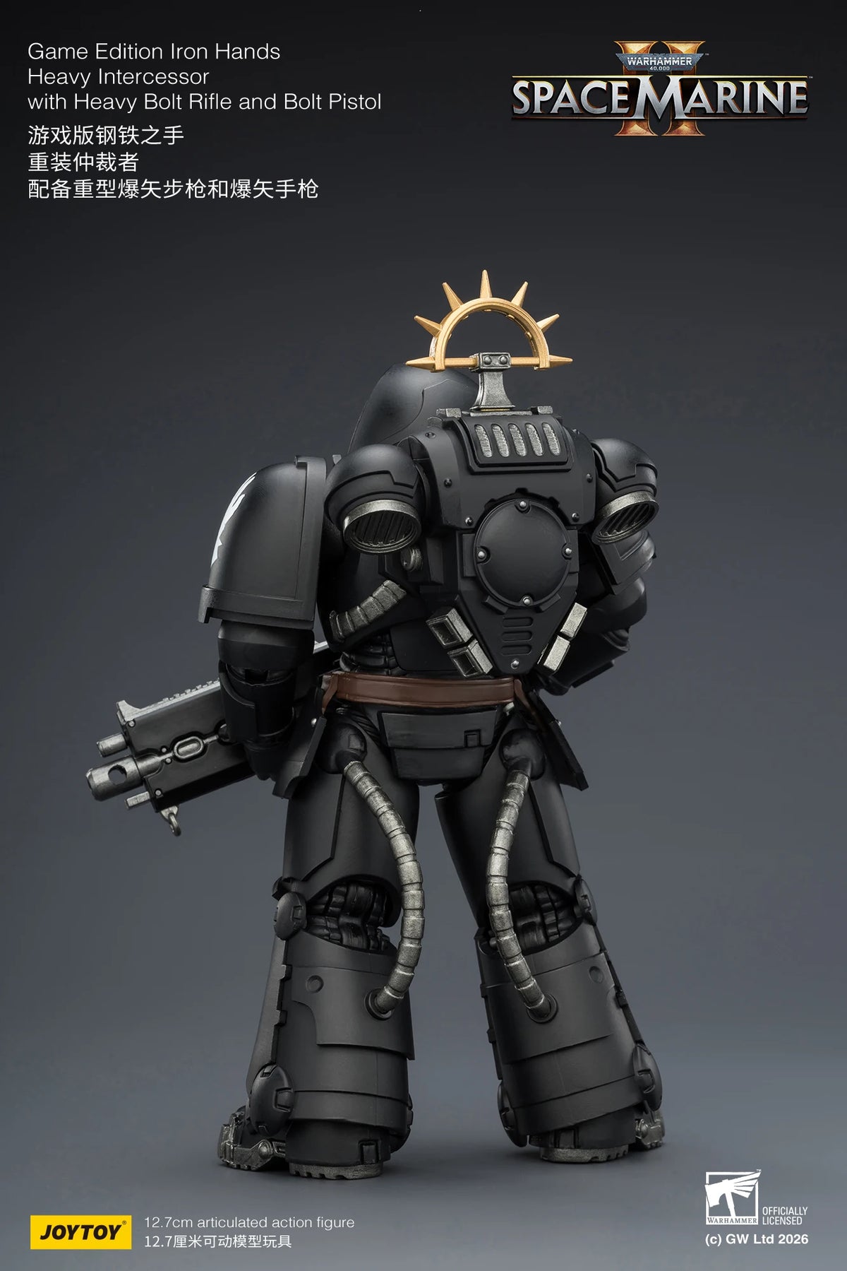 JOYTOY Warhammer 40,000 1/18 Action Figure Game Edition  Iron Hands Heavy Intercessor Anime Military Model