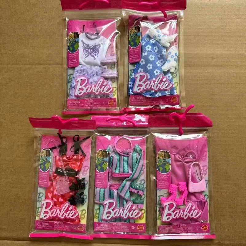 New Doll Fashion Clothing Set，Handbags，Shoes，Christmas Holiday Outfit, For Girls Play Time Dress-Up Diverse Styles Fashion Toy