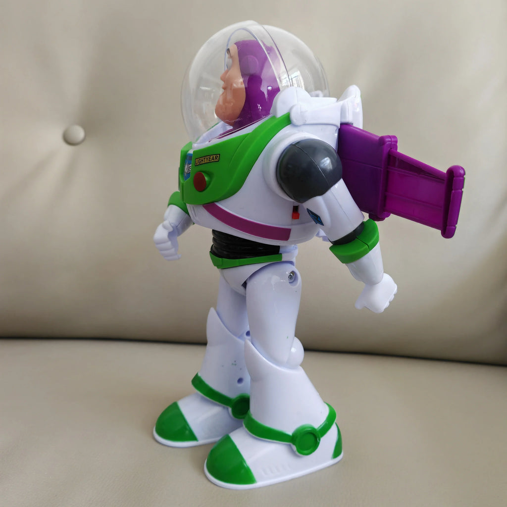 Disney Toy Story  Buzzlightyear Cartoon Figure Model Toys Pixar Electric Walking Light Robot Doll Action Doll Kids Birthday Gift