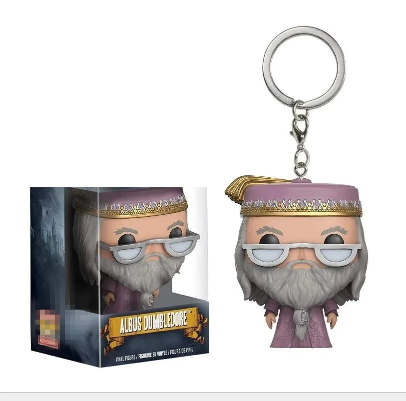 Funko POP Keychain Hermione Series Ginny Ron Hedwig Snape Fawkes Dementor Luna Pocket Pop Key Ring Chain Toy