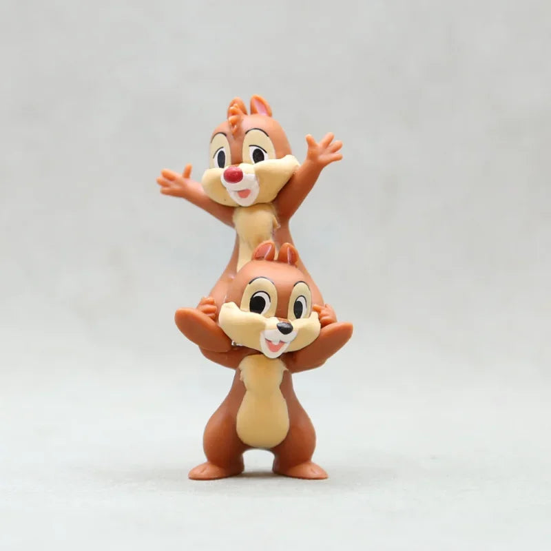 7cm Disney Kawaii Donald Duck Chip Dale Action Figure Mini Model Hobby Toy Birthday Gift Cake Party Decoration Kids Charm Doll