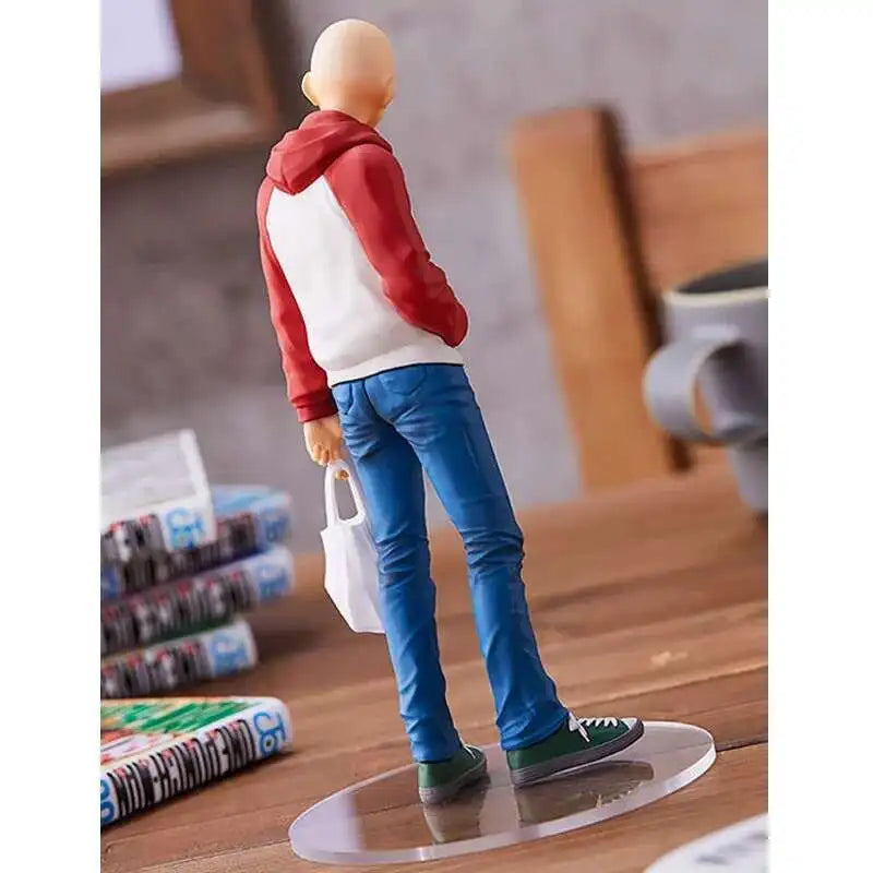 18cm One Punch Man Anime Figure One Punch Man Saitama OPPAI Action  Figure Hoodie Collection Model Doll Toys