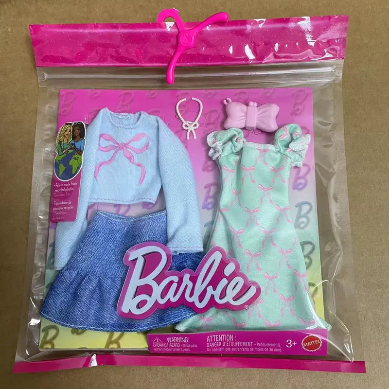 New Doll Fashion Clothing Set，Handbags，Shoes，Christmas Holiday Outfit, For Girls Play Time Dress-Up Diverse Styles Fashion Toy