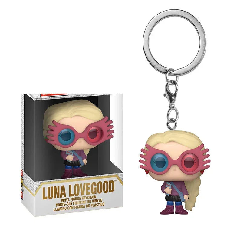 Funko POP Keychain Hermione Series Ginny Ron Hedwig Snape Fawkes Dementor Luna Pocket Pop Key Ring Chain Toy
