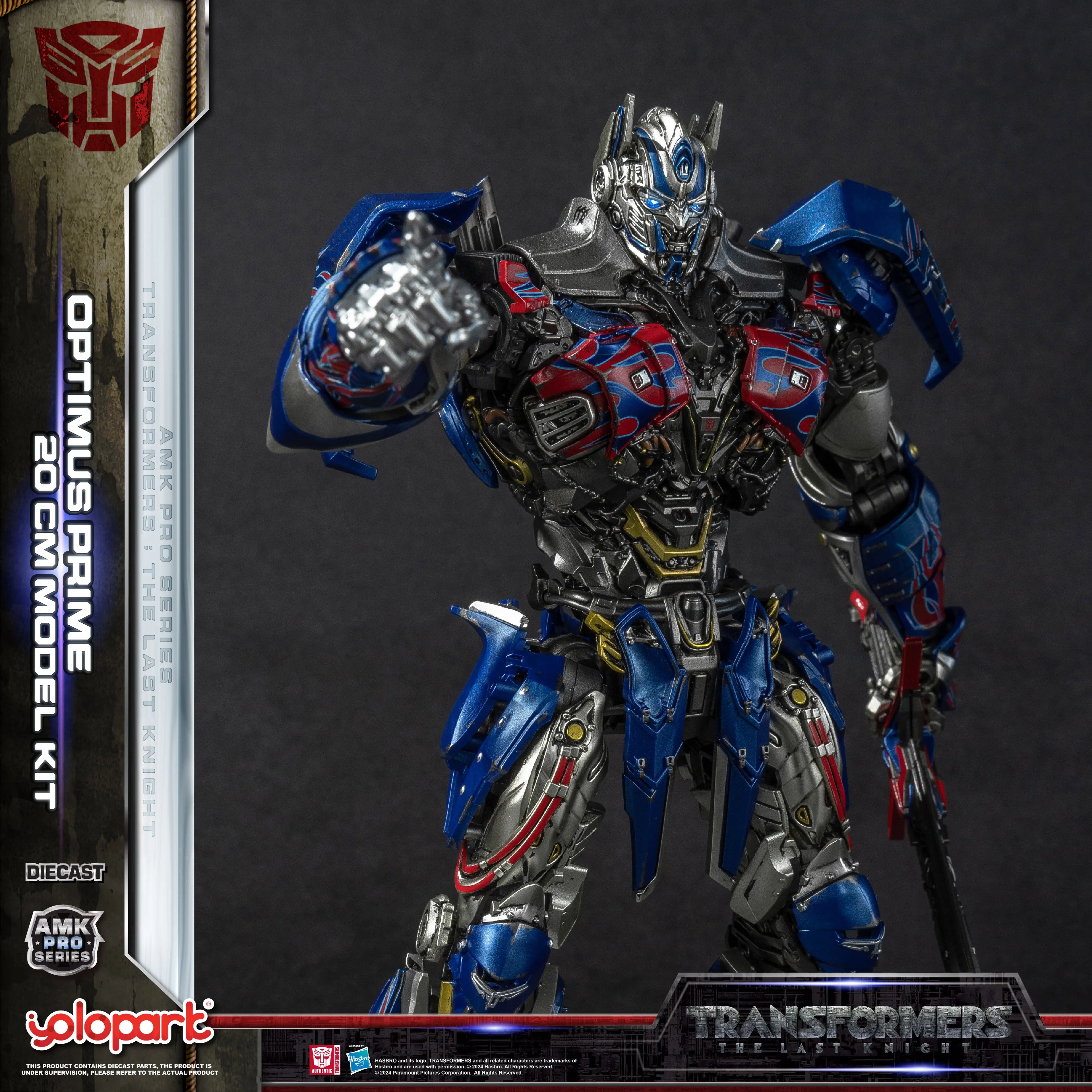 YOLOPARK Transformers Model: The Last Knight AMK PRO Series 20cm Optimus Prime Model Kit Action Figures Toy For Boy Men