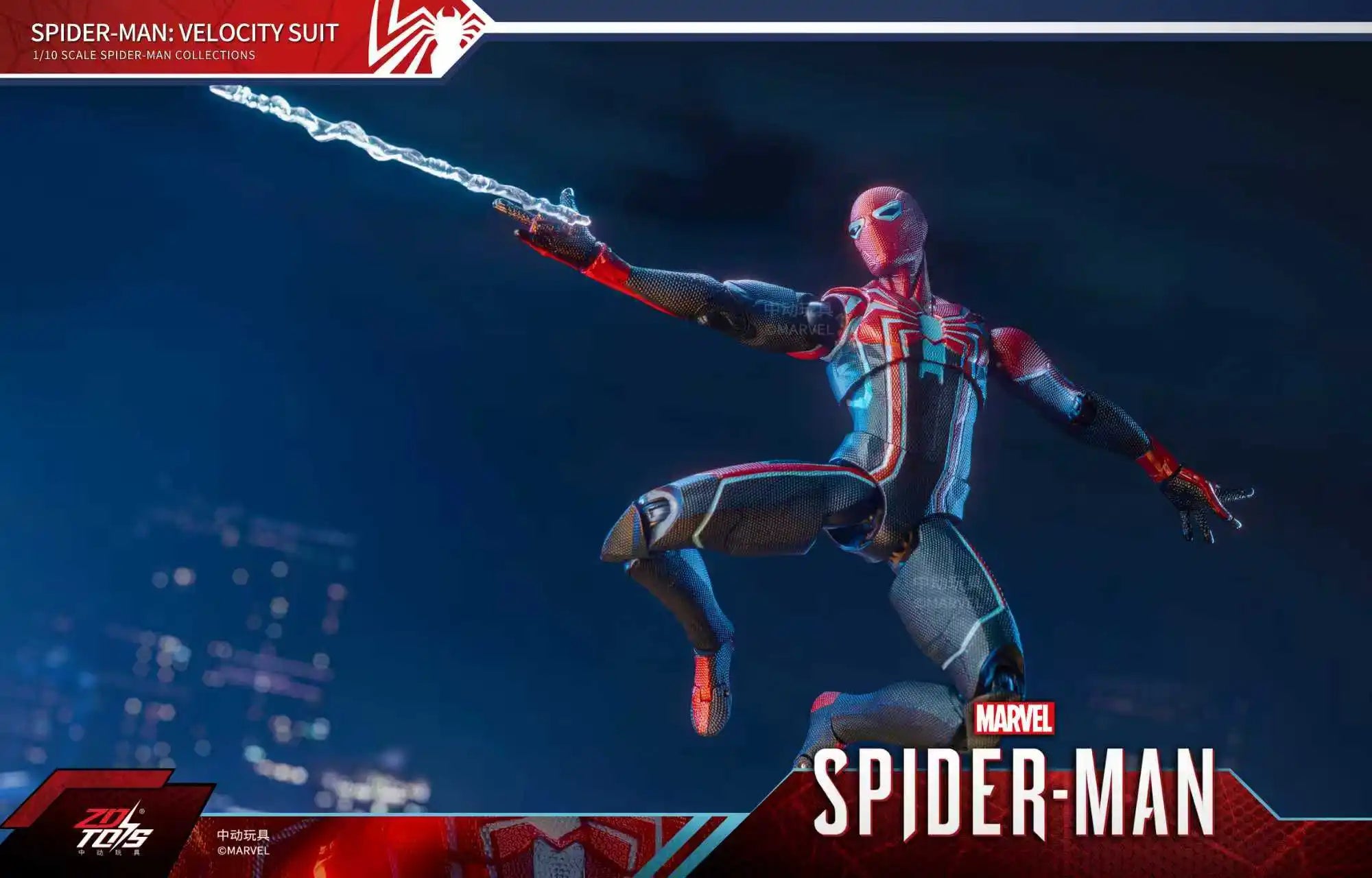 Marvel Avengers Spider-Man Speed Suit Action Figure Toy Display Case Poseable Model Figurine Collectible Birthday Gift