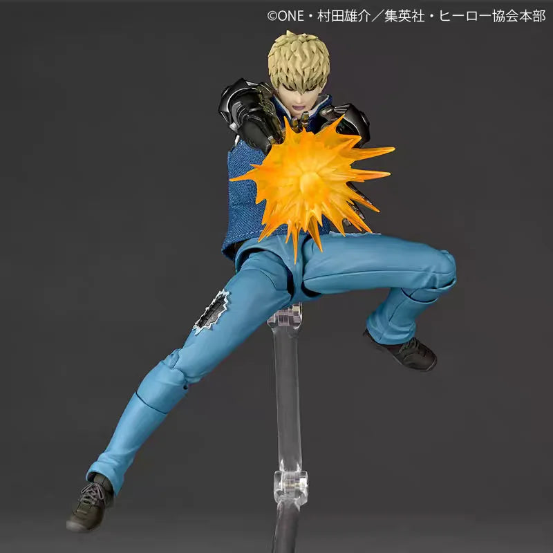 Kaiyodo Revoltech Amazing Yamaguchi One Punch Man Genos In Stock Anime Action Collection Figures Model Toys