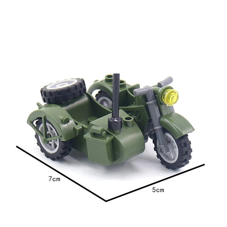 25/50/100Pcs Soldier Police Gangster WW2 Army Military Weapons SWAT Machine Gun Mortar Building Blocks Figure Model Brick Toy