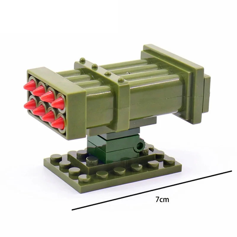 MOC WW2 Military Oil Drum Fuel Tank Printed Building Blocks Weapons Soldiers Accessories War Scene Accessories Bricks Toys Boys