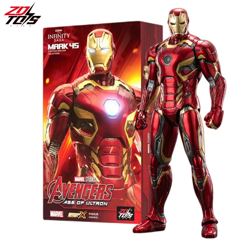 ZD Original Iron Man MK30 Blue Steel 1/10 Iron Patriot MK3 Marvel legends War Machine 10th Anniversary Action Figure Model Gift