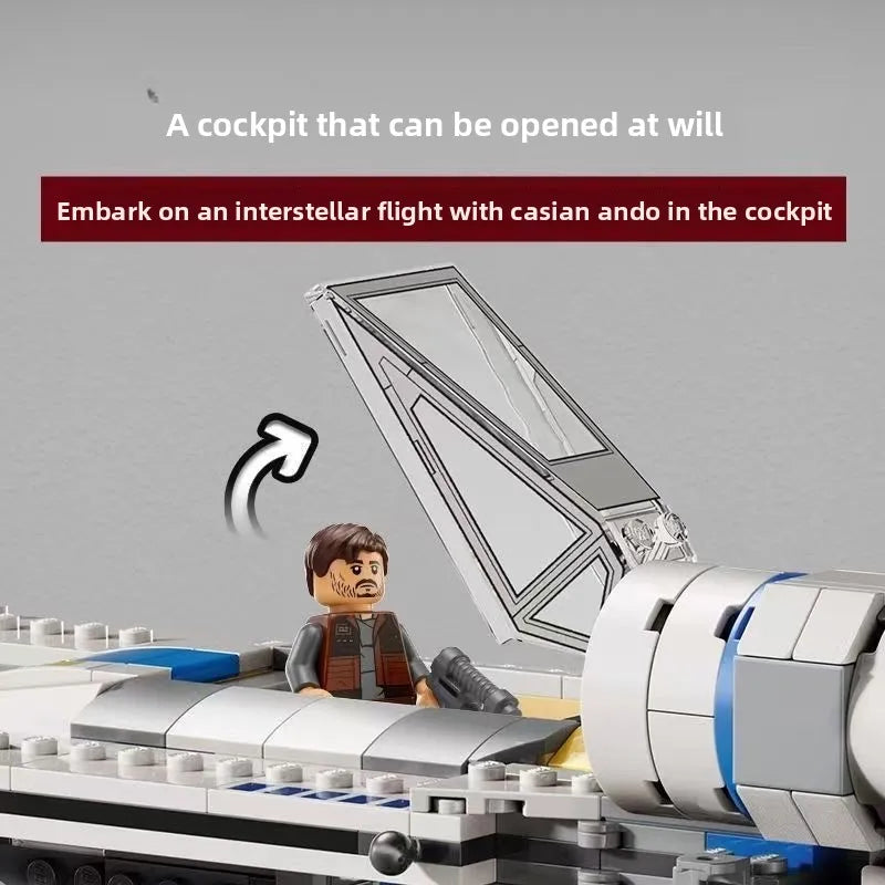 New Rebel U-Wing Starfighter Building Blocks Compatible with 75399 Toys for Kids Gifts