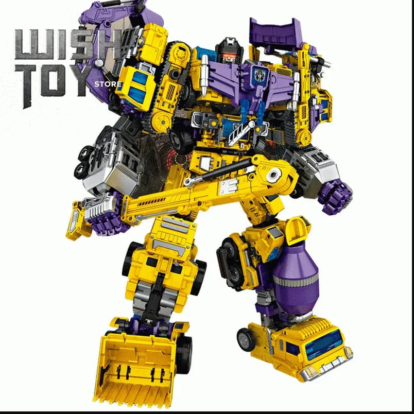 NBK Transformation Robot KO Version G1 Devastator Action Figure Excavator Rescue Scraper Hook Suit Collection Car Model Kid Toys
