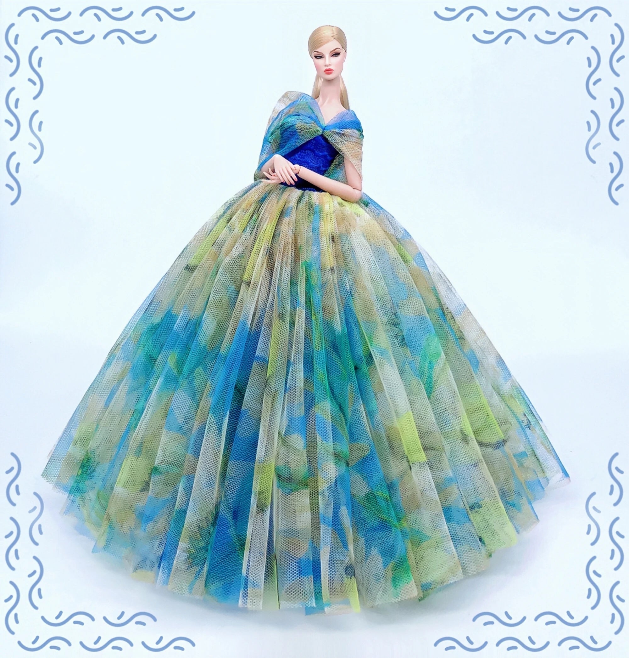 Wedding dress for barbie doll